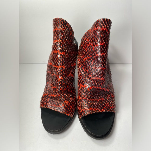 Balenciaga glove snake embossed sandals heels red black 36 - Picture 4 of 15